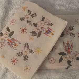 2 Packs 1940s German Christmas Gift Wrapping Paper Erzgebirge Vintage Antique